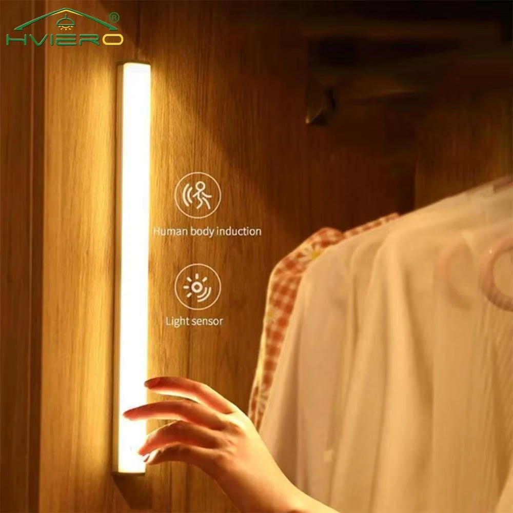 💡 Luz LED Inteligente 30 cm com Sensor de Presença | Recarregável USB | Instalação Magnética