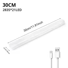 💡 Luz LED Inteligente 30 cm com Sensor de Presença | Recarregável USB | Instalação Magnética